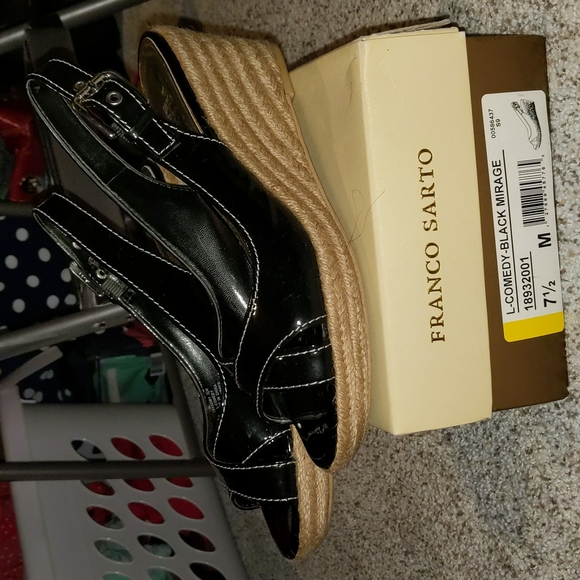 Franco Sarto Espadrille Wedges - Picture 2 of 8